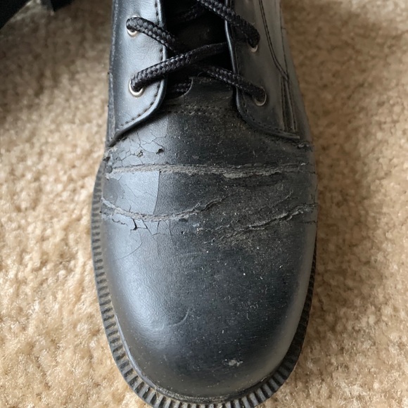 Black fake leather ankle boots - Picture 3 of 11